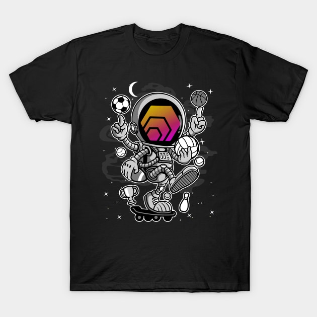 Astronaut Skate HEX Coin To The Moon HEX Crypto Token Cryptocurrency Blockchain Wallet Birthday Gift For Men Women Kids T-Shirt by Thingking About